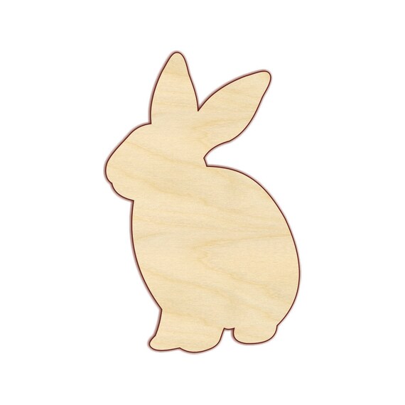 Bunny Rabbit Wood Cutout 16-24 Door Hanger easter