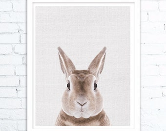 Rabbit Print, Nursery decor, Woodland Nursery Decor, Bunny Wall Art Print, Large Printable Poster,Rabbit Wall Art Print, Nursery Prints