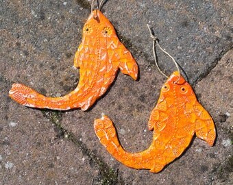 BIG KOI, wall tile and pendants, mosaic tiles, ceramics, Putoet, PutoetOrgnls, holiday, beach, sea
