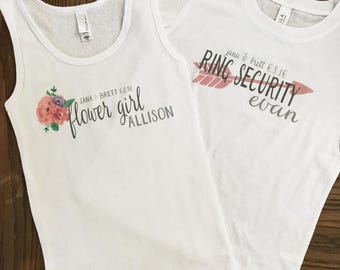 Flower girl and Ring Bearer Shirts