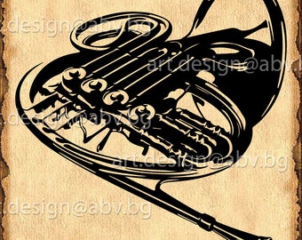 Vector BRASS MUSICAL instrument, AI, eps, pdf, png, svg, dxf, jpg Download, collection, models library, discount coupons