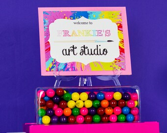 Art Party Sign - Printable Signs for Art Birthday Party - Painting Party Signs by Printable Studio