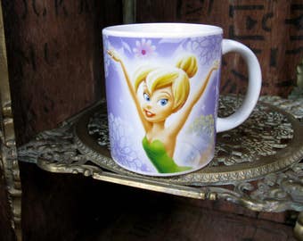 Tinkerbell Mug, Peter Pan, Vintage Disney, Disneyana, Walt Disney, Vintage Tinkerbell, Disney Fairy, Disney Mug, Disney Princess, Gift