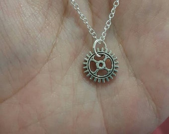 Small gear necklace steampunk necklace