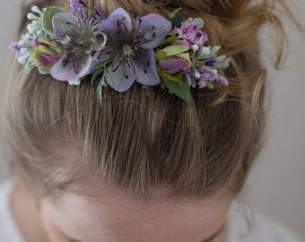 Lavender Bridesmaids Comb - Purple Flower Comb- Hair Accessories- Bridesmaids Gift- Lavender Wedding- Wedding Hair Comb- Lilac Floral Comb