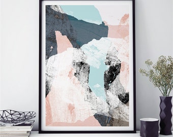 Abstract Wall Art, Minimalist Prints, Scandi Prints, Fine Art Prints, WOOD VALLEY, Giclee Prints, A3 Print, A2 Prints