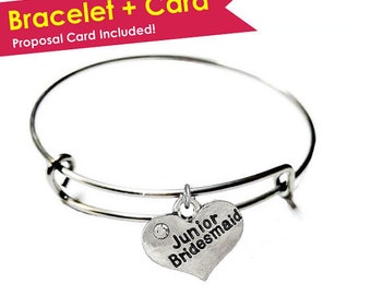 SALE: Junior Bridesmaid Bracelet- Junior Bridesmaid Proposal- Junior Bridesmaid Gift- Will You Be My Junior Bridesmaid Gift- Jr Bridesmaid