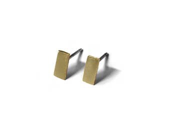 Titanium Stud Earrings. Minimal Earrings. Titanium Earrings. Bar Stud Earrings. Tiny Earring Studs Simple. Minimalist Earrings Nickel Free