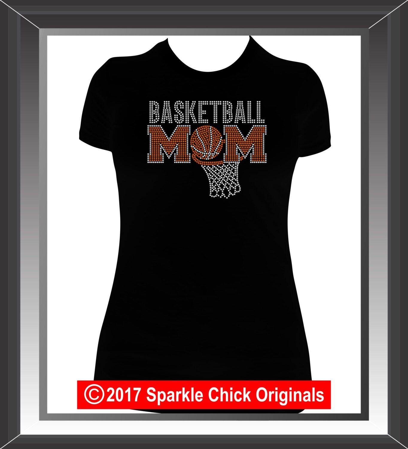 Basketball Mom Bling Shirt Basketball Mom Rhinestone 2