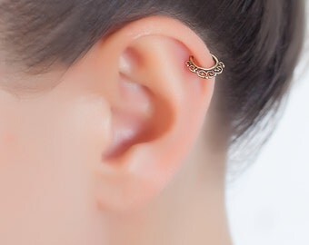 Helix earring. cartilage hoop. cartilage earring. helix hoop. helix piercing.