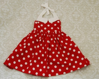 Minnie Mouse Inspired Girls Dress, Toddler Dress, Boutique Clothing, Ginger Dress