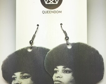 Angela Davis Earrings, Angela Davis Jewelry, Black Panther Party, Celebrity Jewelry