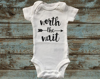 Worth the Wait Onesie with Arrow