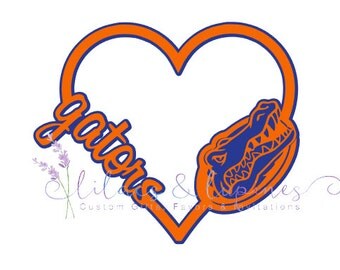 I {HEART} Gators Decal - UF Gators Decal - Gators Car Decal - Florida Gators Decal - UF Decal - University of Florida Decal