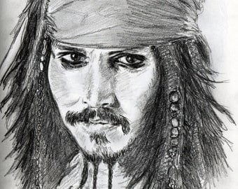 Portrait of Johnny Depp alias Jack Sparrow