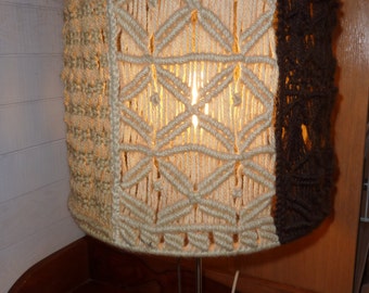 Lampshade lamp weavings patchwork 70s macrame different french macrame lampshade