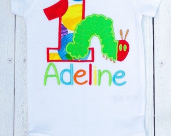 The very hungry caterpillar birthday onesie