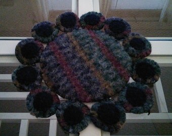 Wool Penny Mat/coaster/candle mat