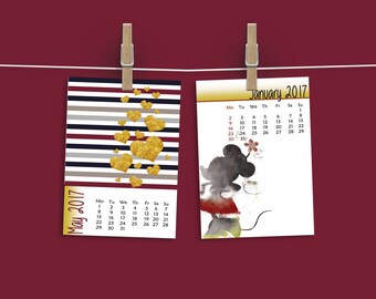 Kids calendar, Monthly calendar, 2017 calendar, Advent calendar, Homeschool, 12 months, Disney hero, Disney printable, Desk decor, Kids gift