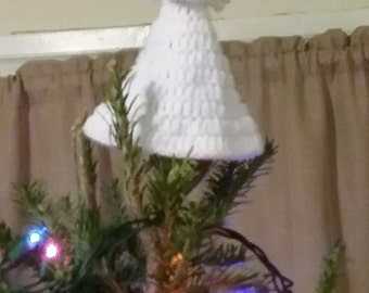 Praying Angel, Crochet Tree Topper, Angel Christmas Decoration, Crochet Christmas Ornament