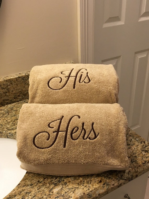 His and Hers Towels Monogrammed Towels Monogrammed Gifts