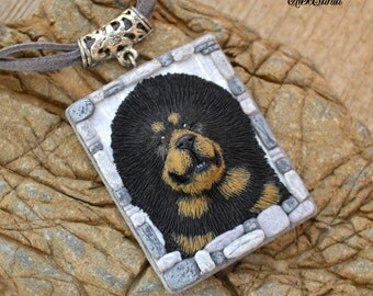 Dog jewelry Dog necklace Dog pendant Jewelry with dogs Necklace with dog Dog lover jewelry Dog lover necklace Dog lover gift Tibetan mastiff