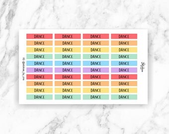 Dance Planner Stickers / Rainbow Stickers / Header Stickers / for use with Erin Condren LifePlanner™ / Minimalist | KA39