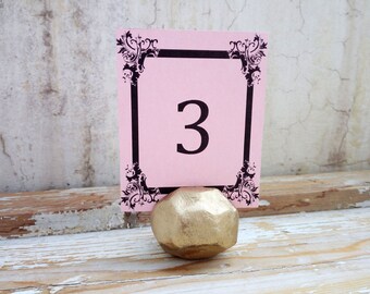 Gold table number holder, Silver wedding centerpieces, Wedding table stands