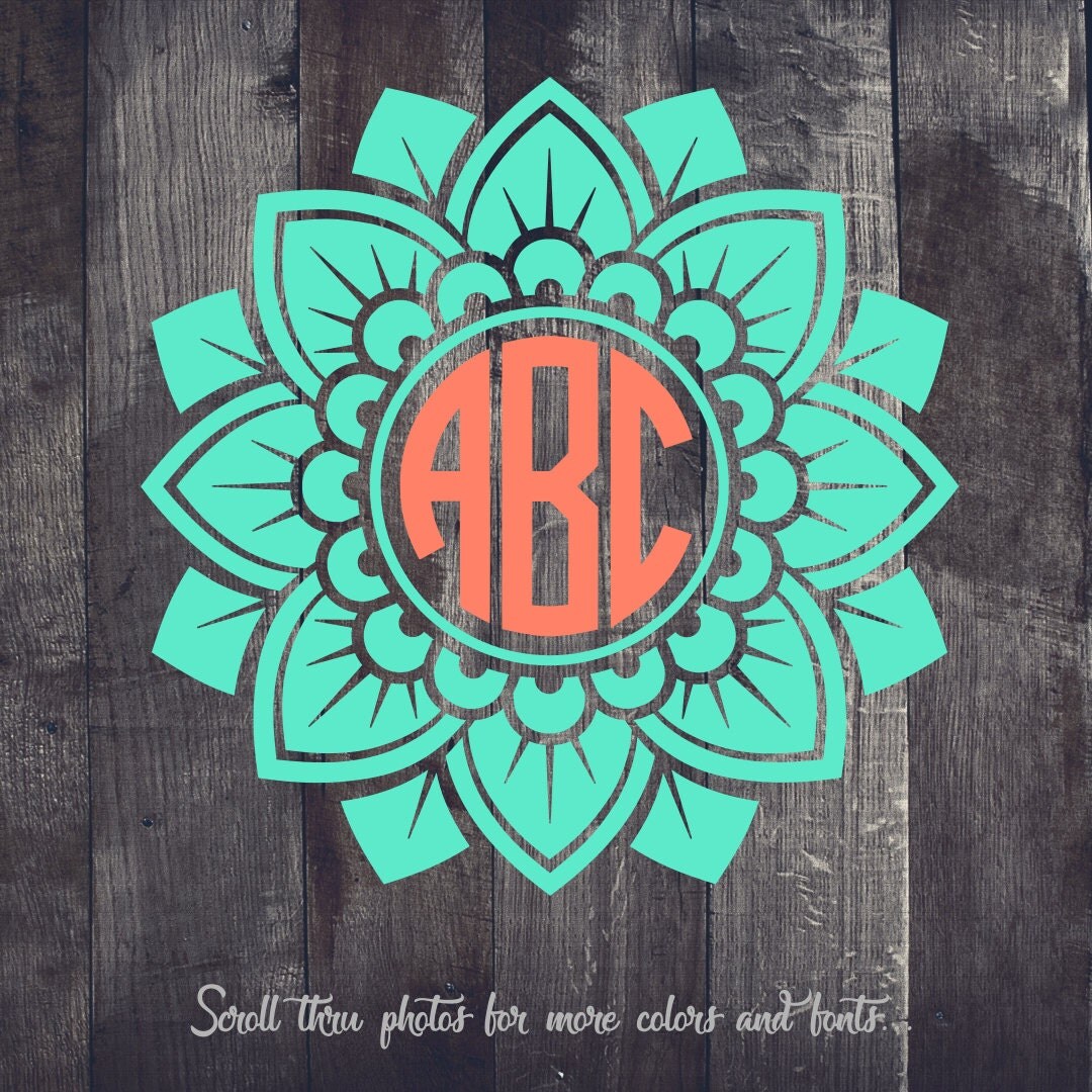 Free Free 207 Monogram Flower Mandala Svg SVG PNG EPS DXF File