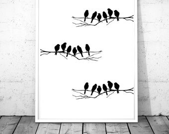 Birds Wall Art bird wall art | etsy Birds Wall Art bird wall art | etsy