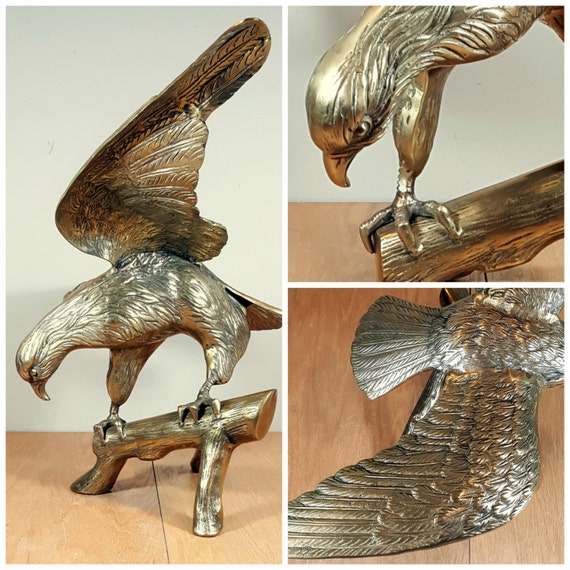 Huge 27 BRASS EAGLE SCULPTURE Vintage by LastTangoVintage on Etsy