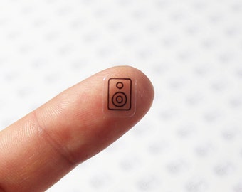77pcs Clear Waterproof Planner Sticker. clear speaker sticker, speaker label, icon, transparent sticker, clear sticker