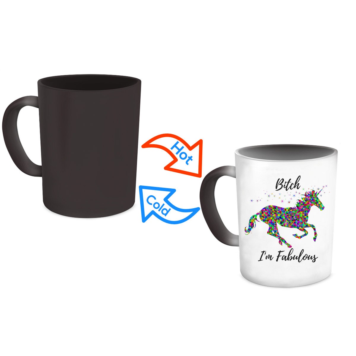 Unicorn Mug Bitch I'm Fabulous Color Changing Cup For