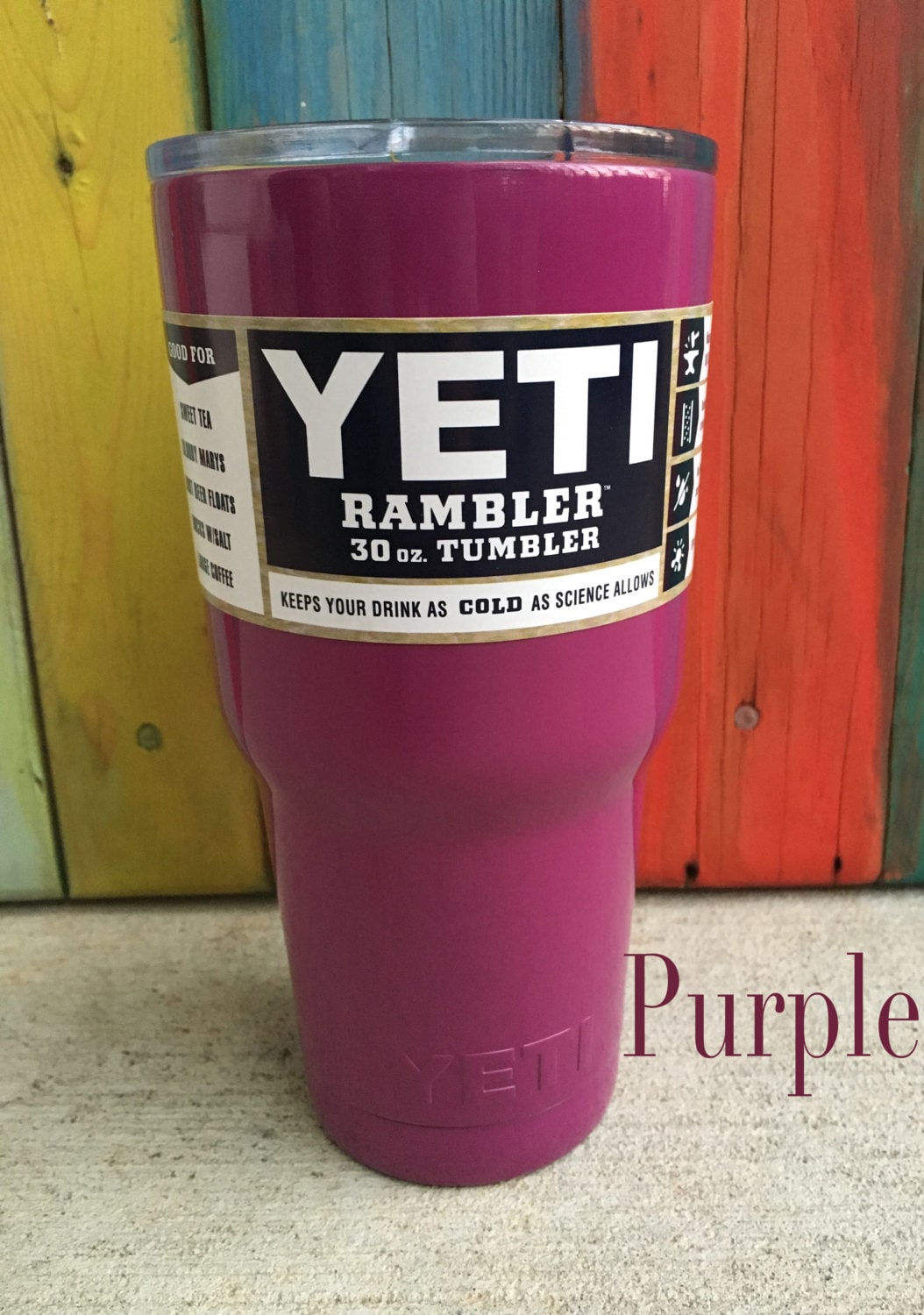 Powder Coated Yeti Rambler Purple 30 oz Yeti