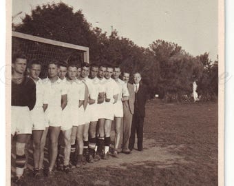 Vintage Photo - Men Photo - Football players - Soccer players - Gang of Polish Youth - Sportsmen - Vintage Snapshot - Polish Photo