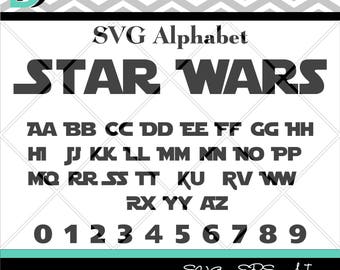 star wars font star wars alphabet star wars svg star wars