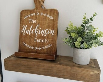 Name Sign -- Recipe Book Holder/Tablet/Ipad