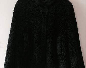 1960s Faux Persian Lamb Fur Jacket