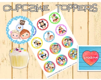 Tsum Tsum printables 2 " circles cupcake toppers stickers