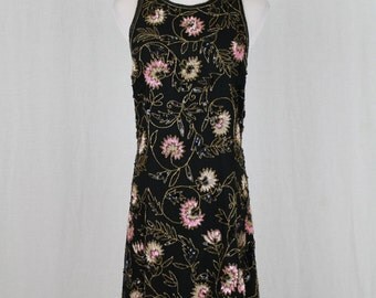 70’s 2 Tone Turquoise Silk Shift Dress by Adrianna Papell main image 0