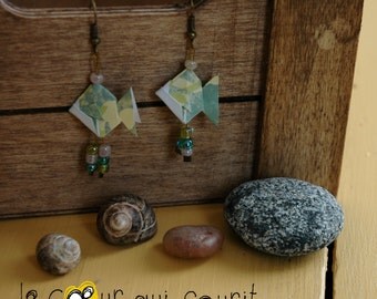 Origami (fish) - P009 earrings