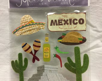 Jolee's Boutique Dimensional Mexico Sticker, Mexico Stickers