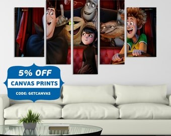 Hotel Transylvania, Hotel Transylvania Childrens Movie, Cartoon Wall Art Prints, Art Kids Room, Wall Art Canvas ,Count Dracula art