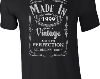 Made In 1999 T Shirt 18 Years Idea 18th Birthday Gift Retro Mens Tee Top