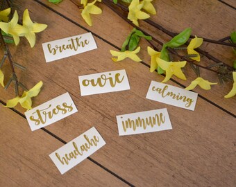 Essential Oil Labels- Roller Labels - Bottle Labels- Aromatherapy Labels- 10mL Bottle