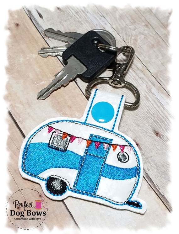 Camper Key Fob Caravan Keychain Camper Key Holder Vintage
