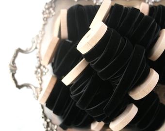 Black Velvet Ribbon, 3 yards, Black Ribbon, 3/8" Velvet Ribbon, Choker Ribbon, Velvet Ribbon