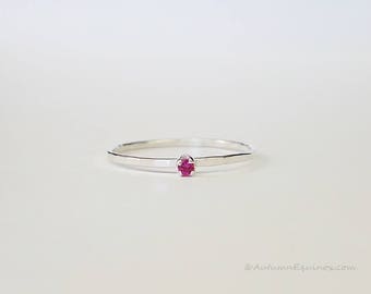 Ruby Birthstone Ring July Stackable Ring
