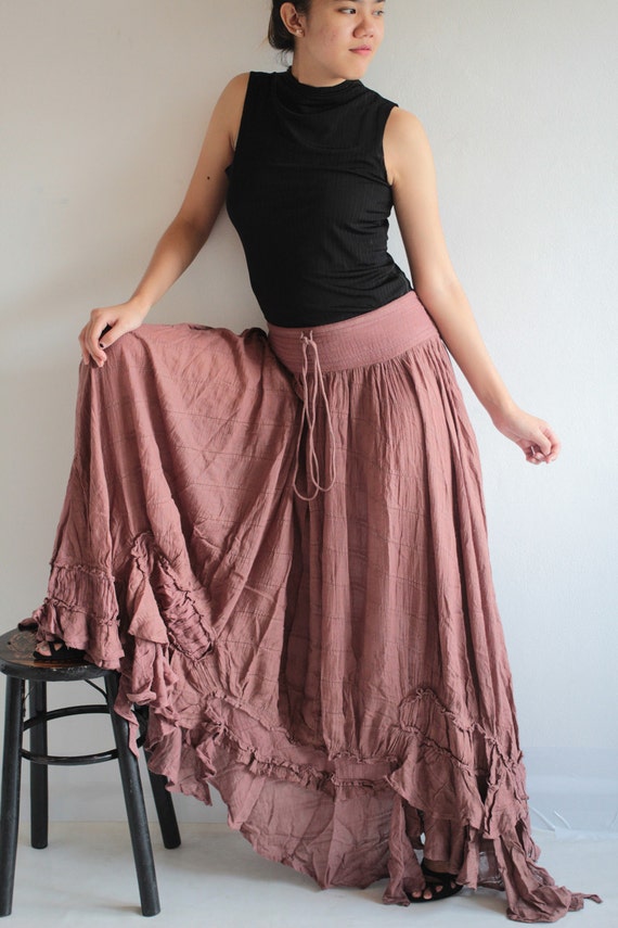 Asymmetric gypsy skirt ... hippie boho elegant