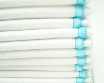 Aqua Unpaper Towels - One Dozen Eco Friendly Reusable Birds Eye Cotton